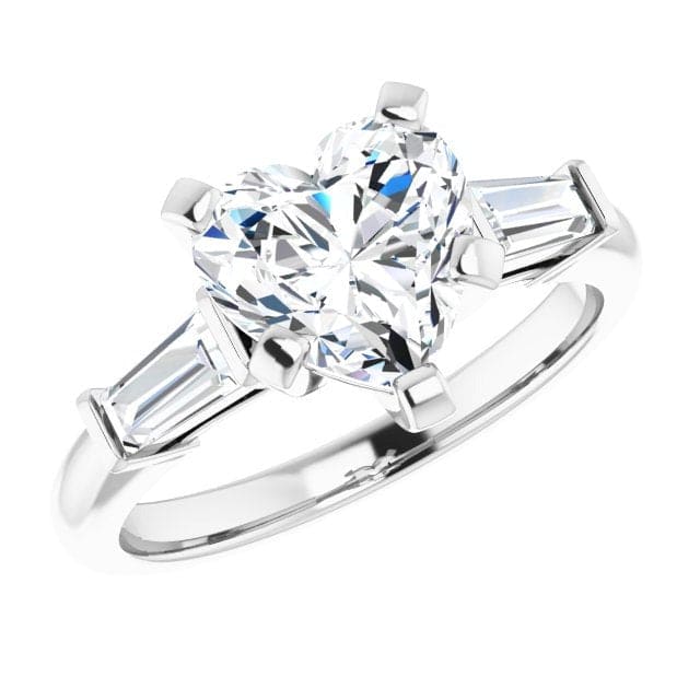 Brahmani Export Labgrown 1.01 TDW Heart Brilliant Cut Diamond Ring 18K  White Gold at Rs 112000 in Surat
